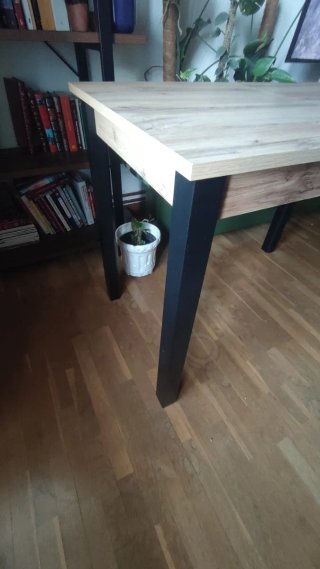 Mesa de comedor extensible de madera