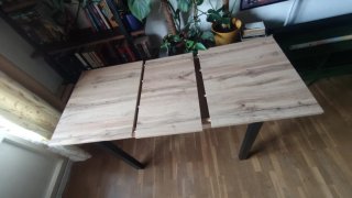 Mesa de comedor extensible de madera