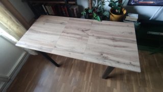 Mesa de comedor extensible de madera