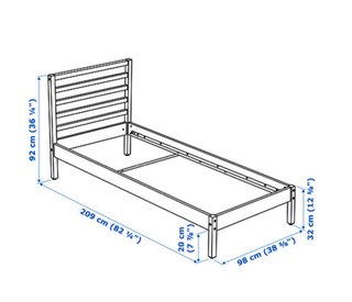 Cama individual IKEA TARVA 90x200cm