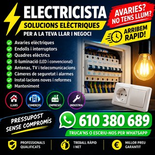 Electricista: Solucions Eléctriques Hogar y Negoci