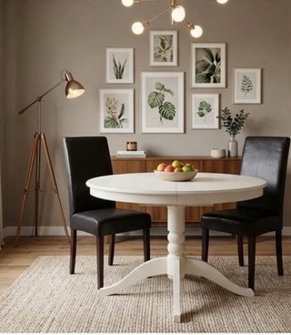 Mesa Comedor Extensible Blanca