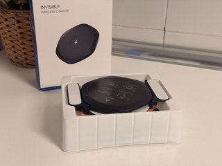 Cargador inalámbrico invisible bajo mesa + adaptad