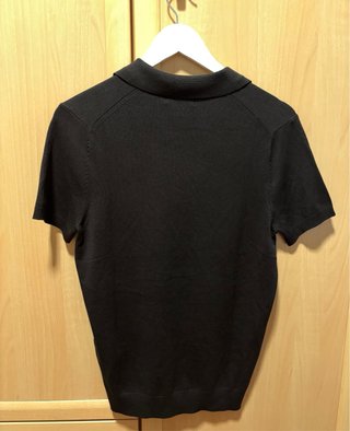 Polo negro Zara hombre manga corta (Talla S)