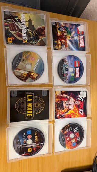 4 Juegos PS3: WWE 2K17, L.A. Noire, Lego Marvel, M