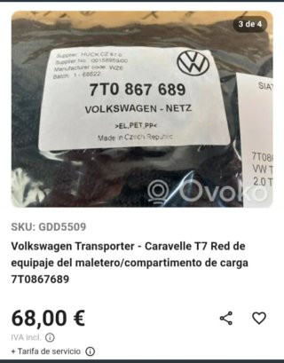 Red portaequipajes Volkswagen T7
