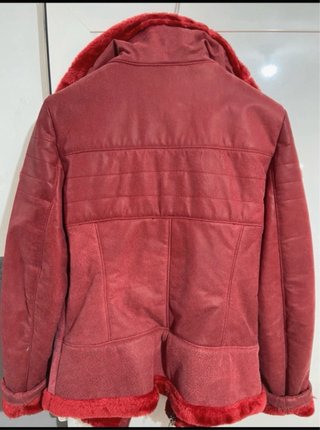 Cazadora piel Isaco roja