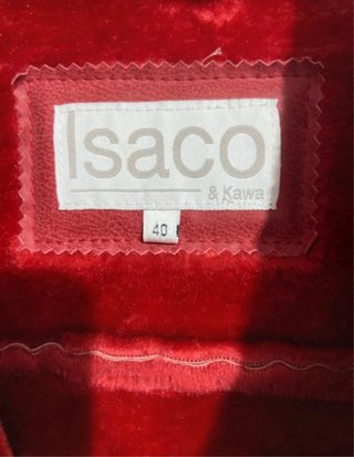 Cazadora piel Isaco roja