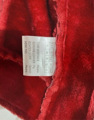 Cazadora piel Isaco roja