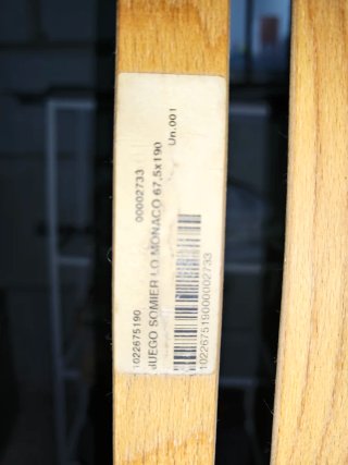 Somier de 135cm x 190cm de  lomonaco