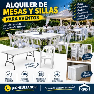 Alquiler Mesas y Sillas para Eventos