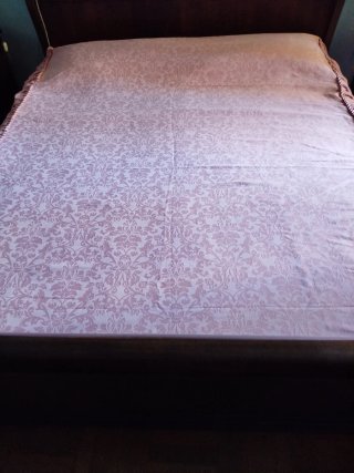 Copriletto sartoriale damascato cotone e seta