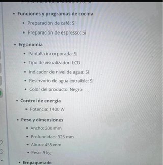 Cafetera Melitta SOLO Automática