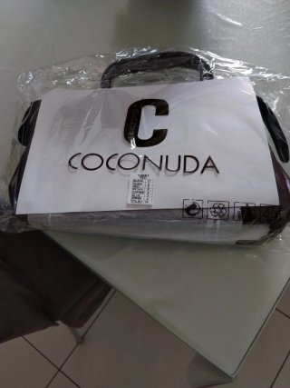 Borsa Coconuda bordeaux che va nel Marrone