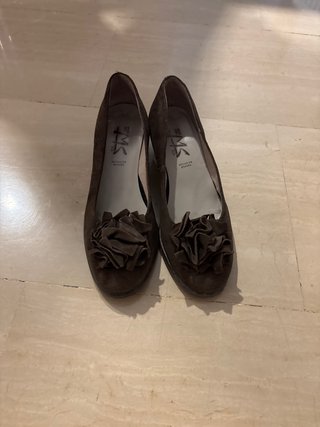 Zapatos de tacón de piel mujer marrones