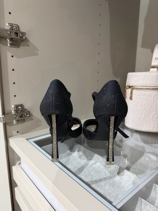 Tacones Fiesta Glitter Negro Colour Cherie