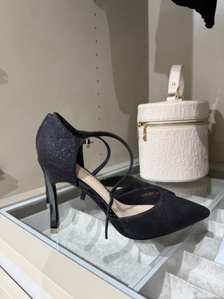 Tacones Fiesta Glitter Negro Colour Cherie