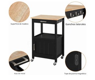 Carrito de cocina Yaheetech con ruedas