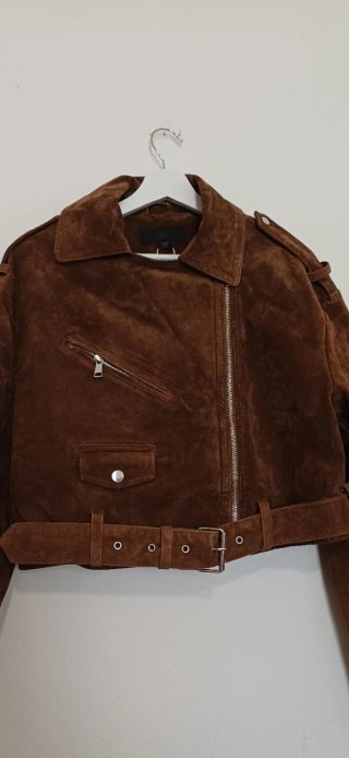 Giacca in pelle Zara marrone