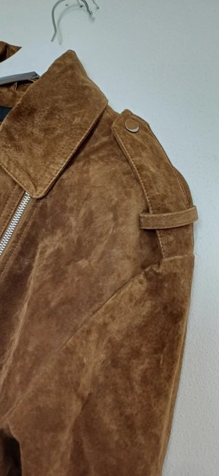 Giacca in pelle Zara marrone