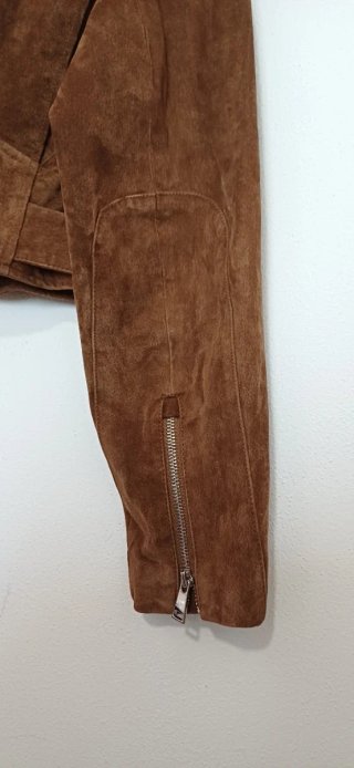 Giacca in pelle Zara marrone