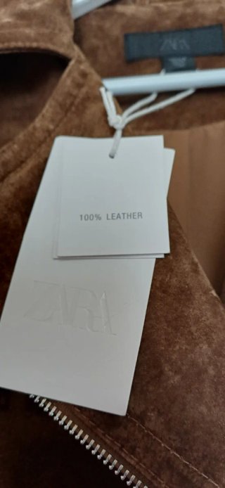Giacca in pelle Zara marrone