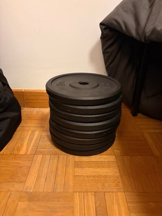 Juego de Mancuernas, Discos y Barras