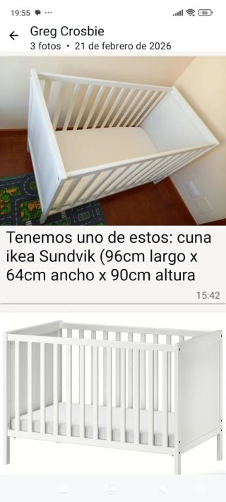 Culla Ikea Sundvik Bianca