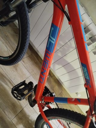 Bicicleta de montaña roja