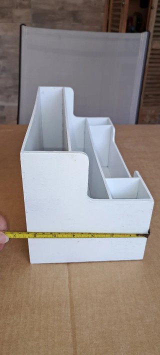 Organizador de escritorio de madera blanco