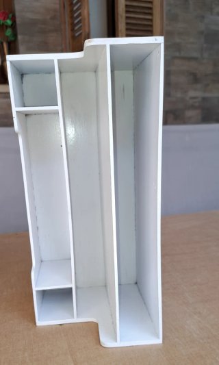 Organizador de escritorio de madera blanco