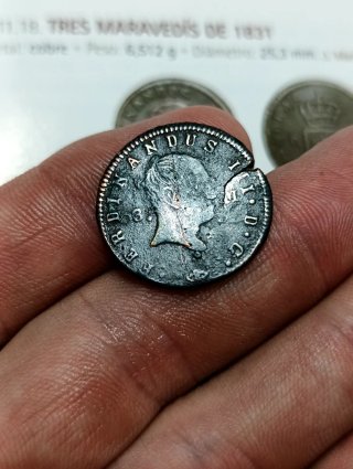 Moneda Navarra 3 Maravedís 1831 Fernando