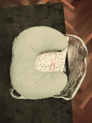 Cojín de lactancia gris minky