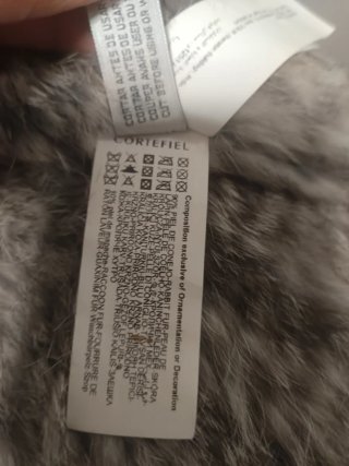 Chaleco Piel Conejo y Mapache Talla M de Peletería