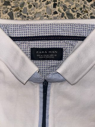 Polo Zara Hombre Blanco