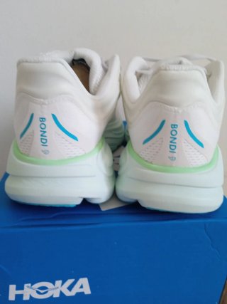 Hoka Bondi 9 Talla 40 Blanco/Verde