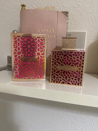 Perfume RAYHAAN  KISS Árabe Dorado y Rosa