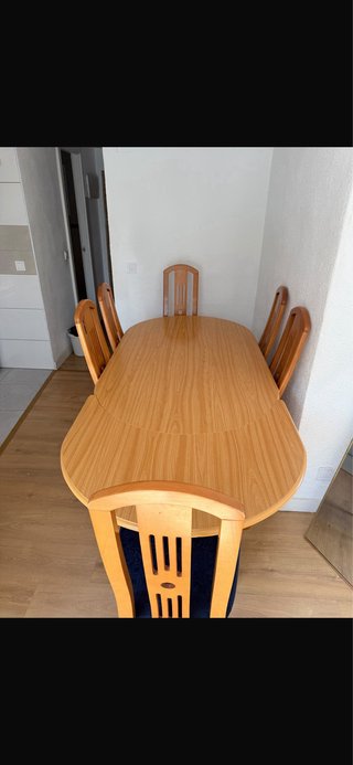 Mesa de comedor de madera (6 unidades)