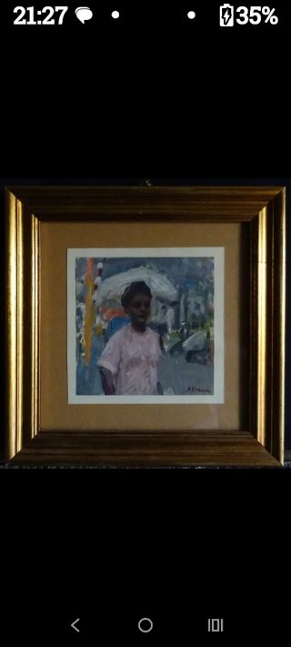 Vecchio quadretto dipinto ad olio.Tonino Manna