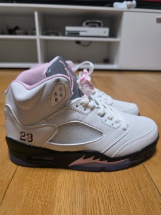Zapatillas Jordan Air 5 Mujer Rosa Blanco