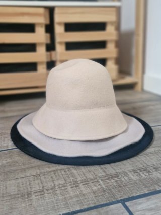 Sombrero negro de ala ancha talla M