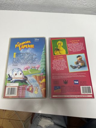 Lote 4 Películas VHS Disney y Barrio Sésamo