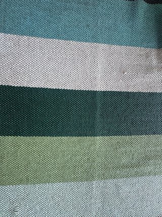 Alfombra exterior de pasillo  verde con rayas