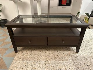 Mesa de centro Ikea madera y cristal