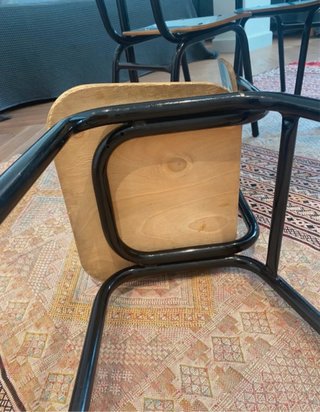 Mesa escolar +4 sillas vintage restaurado