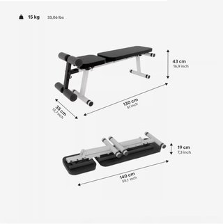 Banco de pesas 500 Fold de Decathlon
