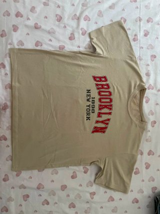 Camiseta Brooklyn New York Beige