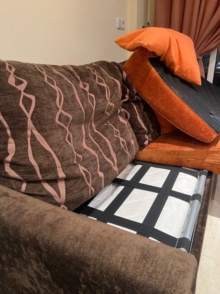 Sofá Cama 180cm Tela y Terciopelo