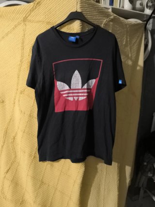 Camiseta Adidas Talla L Logo Trefoil Rojo
