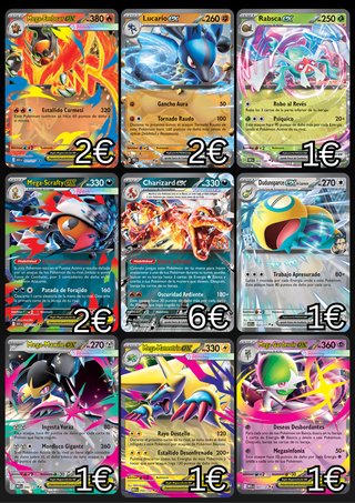 Cartas Pokémon EX (Español)